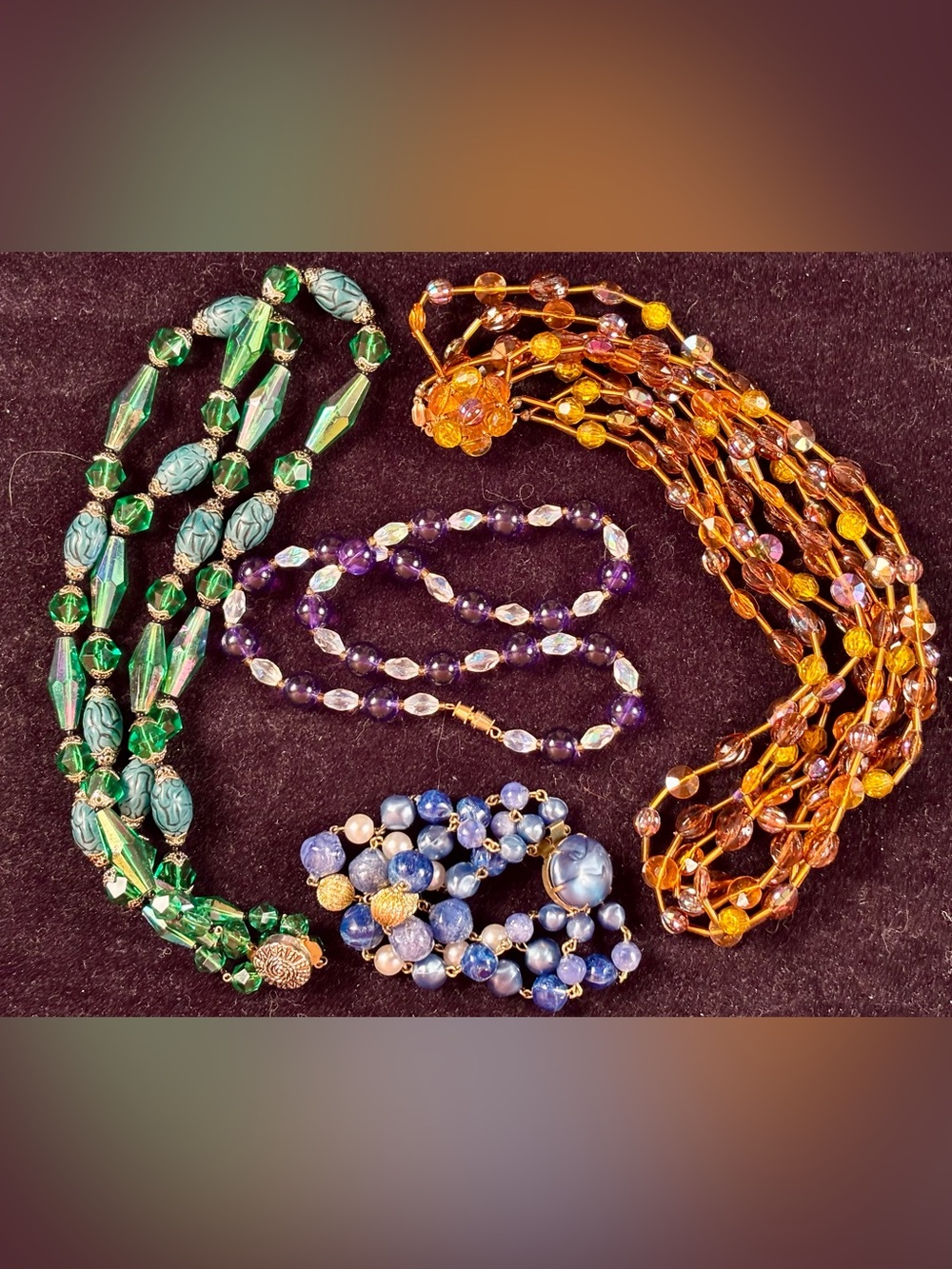 Vintage West Germany Beaded Jewelry Lot – 4 Statement Pieces